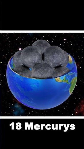 How many Mercury's can fit in the Earth? | Planet Size Comparison |#Mercury # Earth #Shorts