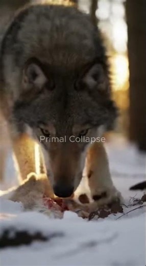 Wolf Scares Lynx and Claims Its Hunt | Snowy Forest Wildlife