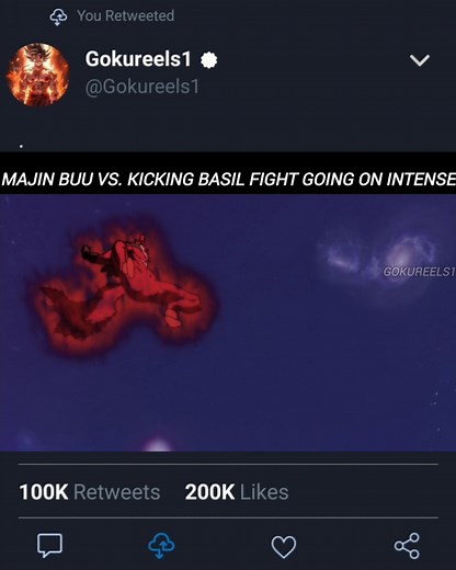 Majin Buu vs Kicking Basil fight going on so intense | Gokureels1