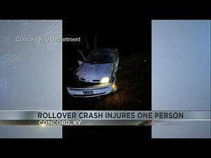 Rollover crash injures one person in Concord, KY