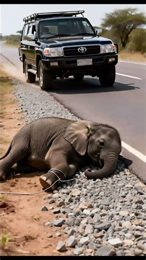 No One Stopped... Until He Did 🐘💔 (Cinematic Rescue)#elephant #babyelephant #animalrescue #shorts