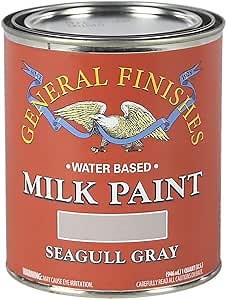 General Finishes Water Based Milk Paint, 1 Quart, Seagull Gray