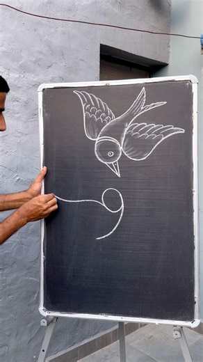 Easy flying bird drawing ||🦜🎨 || #birdart #birddrawing #easyart #viralart