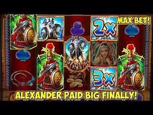 MAX BET Alexander The Great ⚔️ HUGE MULTIPLIER WIN! Classic WMS
