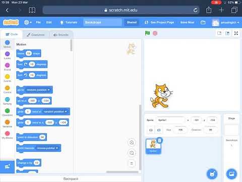 Changing backdrops on Scratch