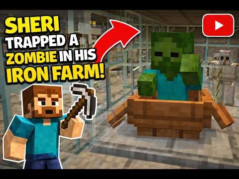 Minecraft Iron Farm Setup – Trapping the Zombie!