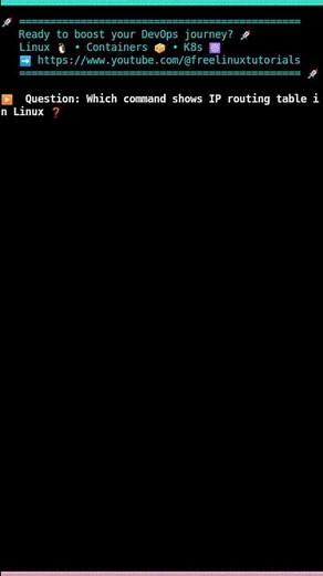 🐧 Linux IP routing tables command