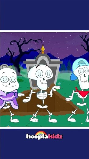 Three Crazy Skeletons Eating Pizza #shorts #halloweensongs #hooplakidz