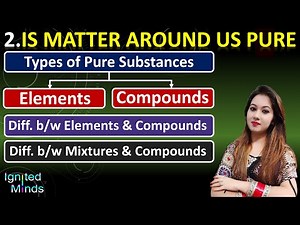 Class 9th Science (Ch.2) | Types of Pure Substances (Elements & Compounds) & their Differences