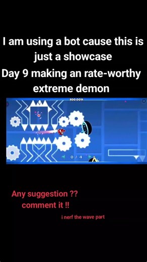 Day 9 making an extreme demon in #geometrydash i nerf the wave part #fypシ #viral #fyp #viralshort
