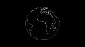 Video animation . Rotating on 360 degree earth planet