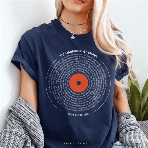 Custom Vinyl Song Lyrics Shirt, Personalized Music Songwriter Sweatshirt, Rock Band Gift for Concert Festival, Musician Teacher Tee 2458 - Etsy