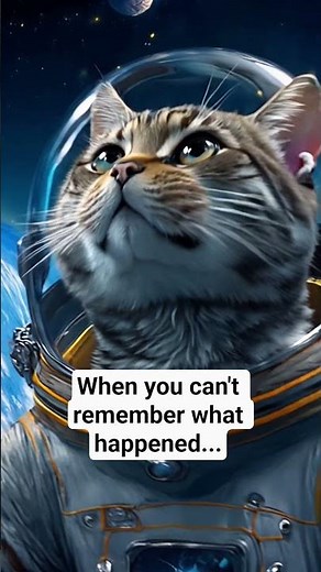 🚀😺 Confused Astronaut Cat in Space! | Funny Cosmic Feline | Ai