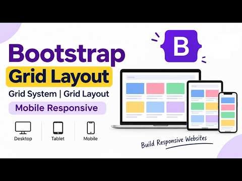 How to create a responsive Grid Layout using Bootstrap | Grid System | Grid Layout