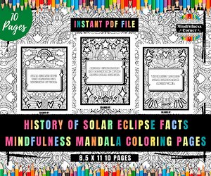History Of Solar Eclipse Facts Activities, Mindfulness Relaxing Coloring Pages