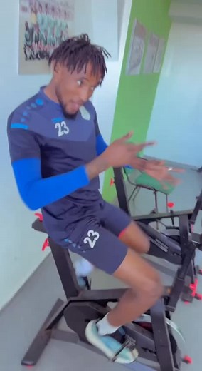 High-Energy Workout on a Stationary Exercise Bike
