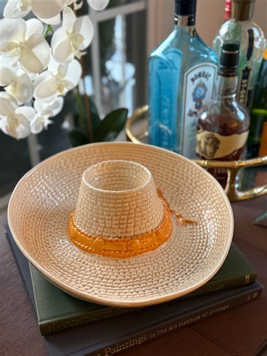 Vintage Sombrero Chip and Dip Server 1986 Whittier Pottery - Etsy