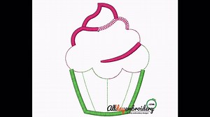 Cupcake Applique Embroidery Design. Cupcake Embroidery Design. Cake Applique Embroidery Design. Birthday Machine Embroidery Designs. - Etsy