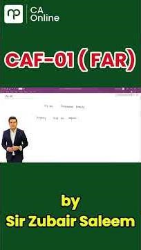 CAF-01 Financial Accounting & Reporting | IAS-40 Investment Property | By Sir Zubair Saleem l #icap