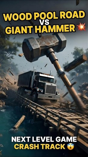 Next Level Game Crash Track 🤯 | Giant Hammer Smash | BeamNG