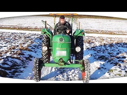 Deutz D25 cold start and driveby in winter