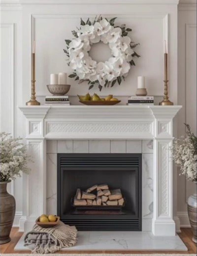 Lovely Livingroom Decor, Spring Home Decor, Fireplace Decor Ideas Home Staging.#aestheticroomdecor