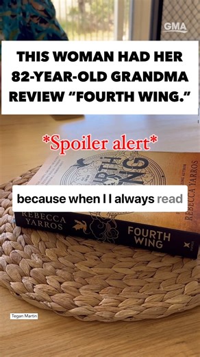 15K views · 66 reactions | This woman records her 82-year-old grandma's reaction to reading "Fourth Wing."  https://gma.abc/3s5yoNB | Good Morning America | Facebook