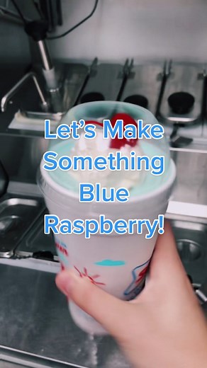 Sonic Drive-In Ice Cream Shakes Making Blue Raspberry Milkshake
