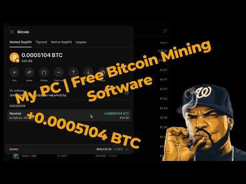 🔥 +0.0005104 BTC ($34) on My PC | Free Bitcoin Mining Software 2026 (No GPU)
