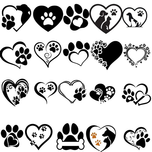 Dog Paws PNG Paw Print Clipart Pet Lover PNG Digital Download - Etsy
