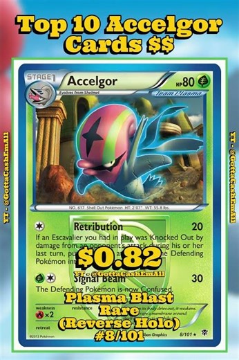 Top 10 Rarest Accelgor Pokémon Cards Ever Made! #pokemon #pokemoncards #pokemontcg #top10 #tcg