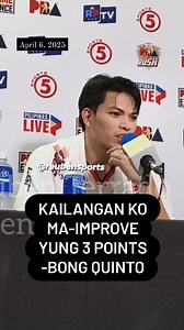 1.5K views | Basa na raw ang kanyang galaw sa loob kaya sinisikap ni Bong Quinto na ma-improve ang kanyang outside shooting #bongquinto #meralco #pbaphilippinecup | Reuben Terrado | Facebook