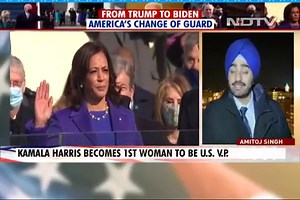 "Ready To Serve": Kamala Harris First Woman Takes Oath As US Vice President