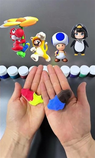 Super Mario Color Mixing😻 #colormixing #supermario #satisfying #nintendo #mario #shorts