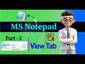 View Menu to MS Notepad Tutorial Part-5 | Basics for Beginners | Learn Step-by-Step #gk_yt