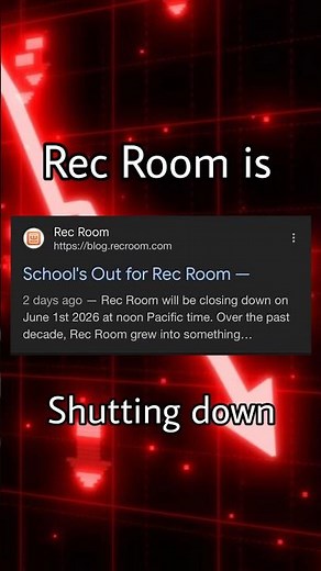 Rec Room’s unfortunate shut down is imminent