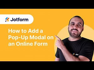 How to add a pop-up modal on an online form