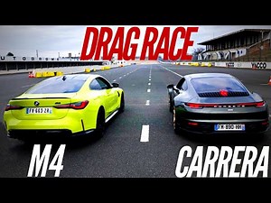 BMW M4 G82 vs PORSCHE 992 CARRERA : DRAG RACE