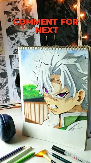 Epic drawing of sanemi | 15 hours of hardwork | Kimetsu no yaiba