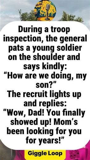 Soldier Turns Inspection Into A Family Reunion Joke#funny #joke #humor
