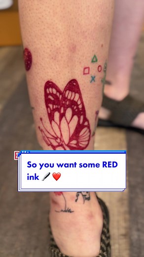 Red Ink Tattoo Ideas and Inspiration ❤️