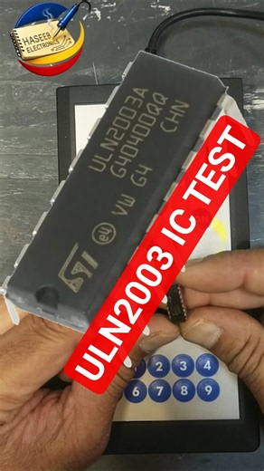 Testing ULN2003 IC using LinearMaster IC Tester | ULN2003 Test #shorts