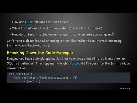 Understanding the Flow of HTTP Requests and JSON Data in Your Applications