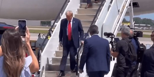 Video of Trump walking down stairs raises concern: "There is something seriously wrong"