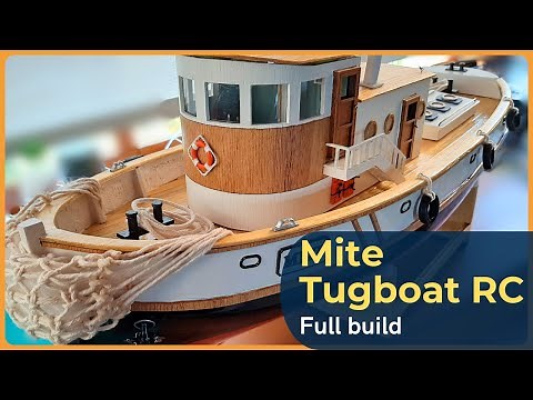 Tugboat Mite - RC wooden boat Nauticurso kit #RC #DIY #kit #boat