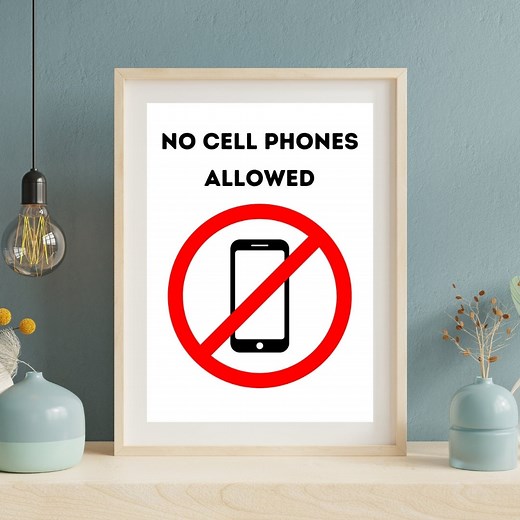 Printable No Cell Phones Allowed Sign, Printable No Cell Phone Use in Classroom Sign, No Cellphones Allowed School Poster, INSTANT DOWNLOAD - Etsy