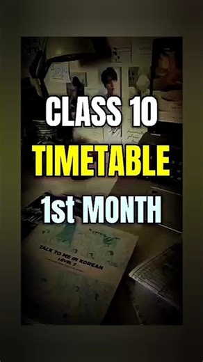Toppers timetable for class 10 🔥| class 10 timetable 2027 | #shorts #class10