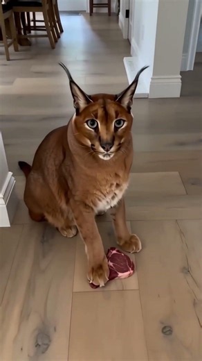 I looked away for TWO seconds..., The steak vanished. 🦁🐾🫣