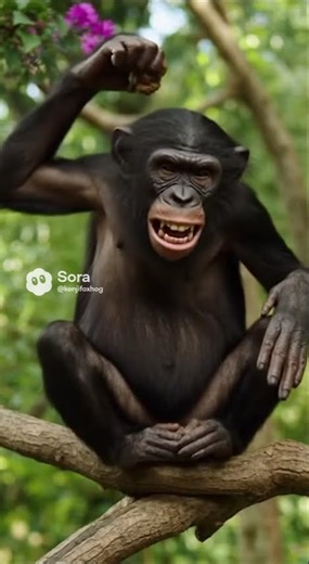 A Bonobo throws poop at pibble.