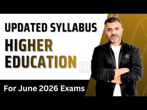 Higher Education - Latest Syllabus | UGC-NET Paper 1 for June 2026